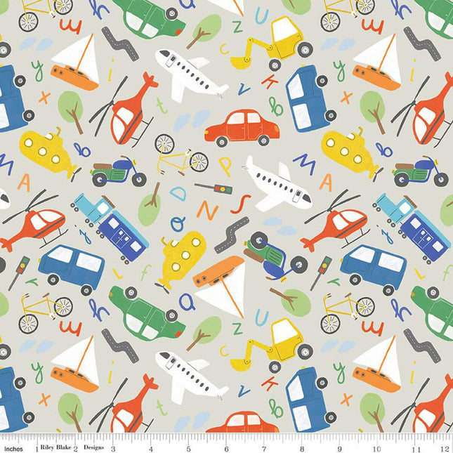 Pillowcase - Automobiles Tan Flannel
