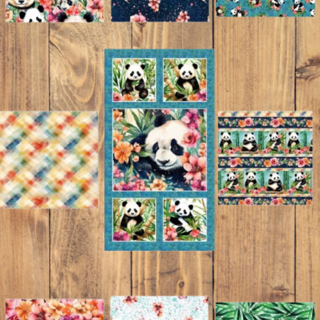 Assorted Panda Paradise Flat Fold Assortment 15 Yard Bundle Cotton Fabric
