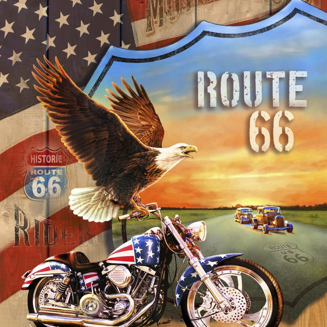 Handmade Tapestry "Route 66 Freedom Ride”