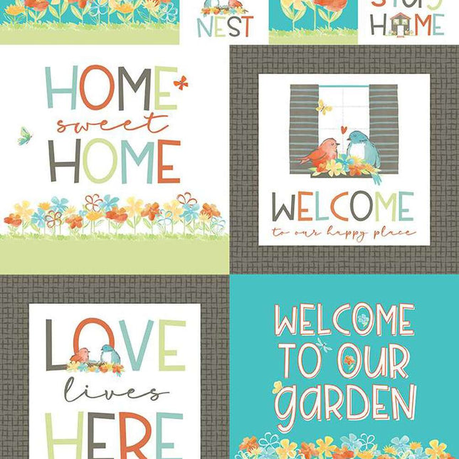 Happy at Home Panel Cotton Fabric