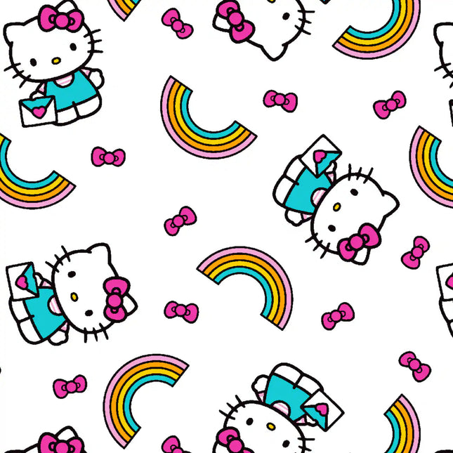 Hello Kitty Rainbow Toss Cotton Fabric Curtain