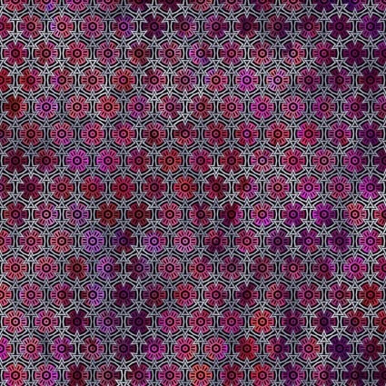 Handmade Valance or Curtain Panel SCI-FI Magenta