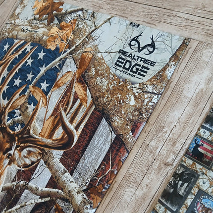 Handmade Patriotic Deer Quilt 44" x 56"