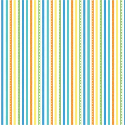 Noah's Journey Rainbow Stripe Cotton Fabric
