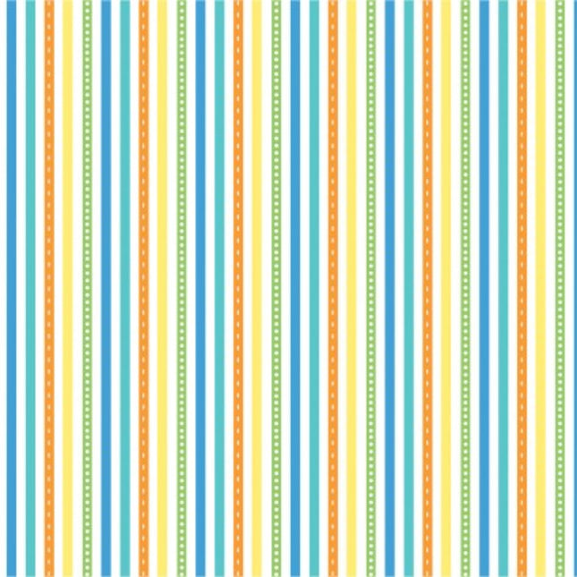 Noah's Journey Rainbow Stripe Cotton Fabric
