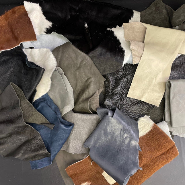 Assorted Leather Fabric - Scrap Bundles