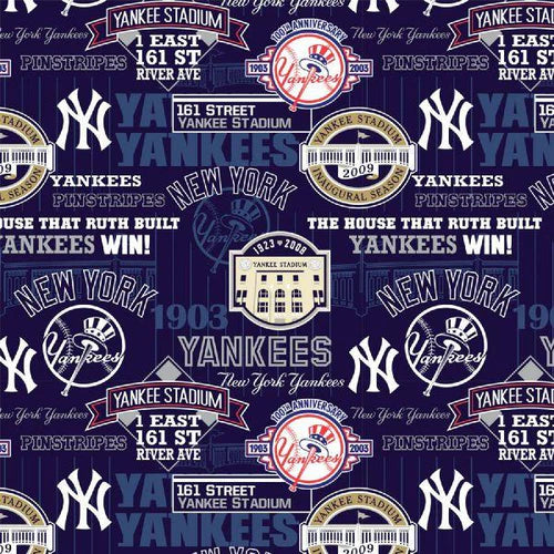 Yankees Stadium Cotton Fabric