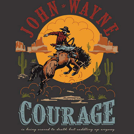 Handmade Tapestry "John Wayne Courage Charcoal”