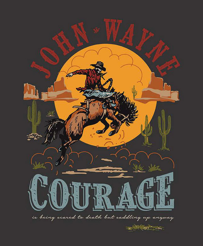 Handmade Tapestry "John Wayne Courage Charcoal”