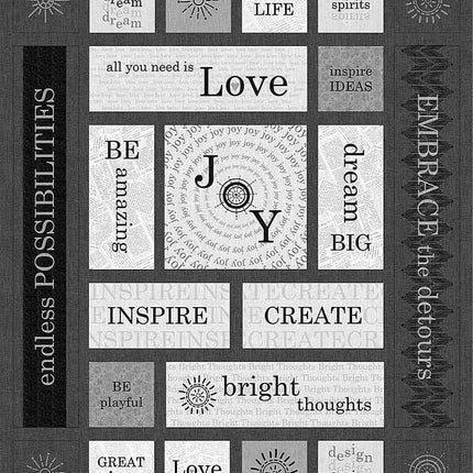 Love Joy Inspire Cotton Panel Fabric