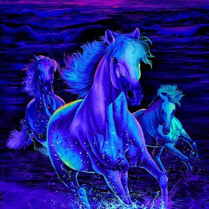 Handmade Tapestry "Midnight Run Horse”