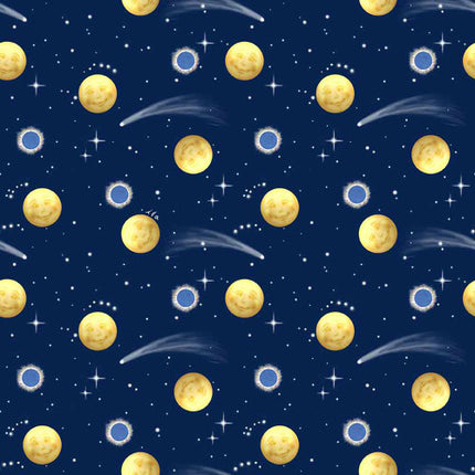 Handmade Placemat Or Table Runner Celestial Planets Navy