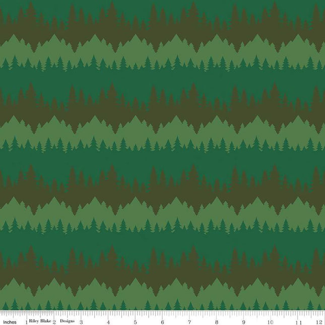 Pillowcase - Only You Smokey Bear Tree Stripe Forest Cotton