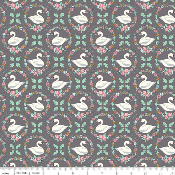 Pillowcase - Swan Serenade Odette Gray Cotton