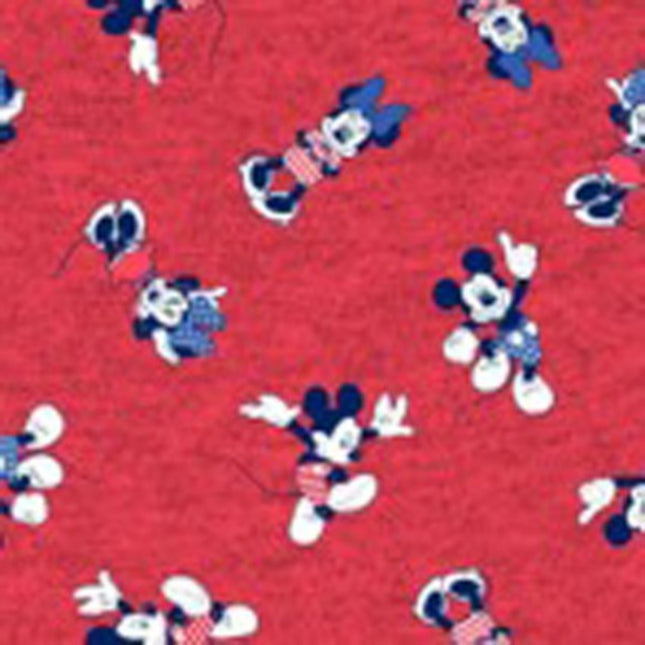 Curtain Valance - Disney Mickey and Minnie Mouse Toss Red Cotton