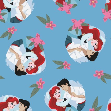 Princess Love Story Badges Fleece Fabric