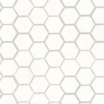 Sunflower Garden Honeycomb White Cotton Fabric