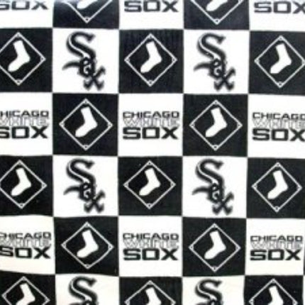 White Sox Checker Fleece Fabric