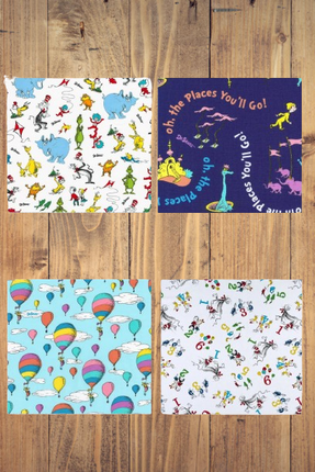 4 Fat Quarters - Assorted Dr. Seuss Fat Quarter Bundle