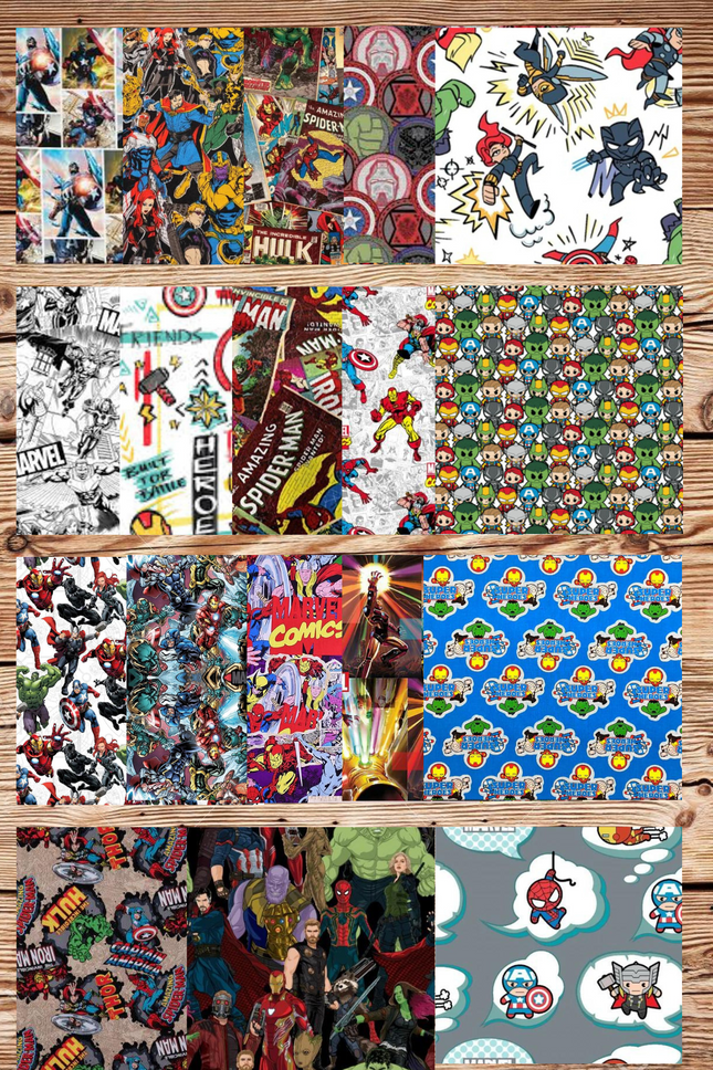 Assorted Avengers Flat Fold Assortment 25 Yard Bundle Cotton Fabric