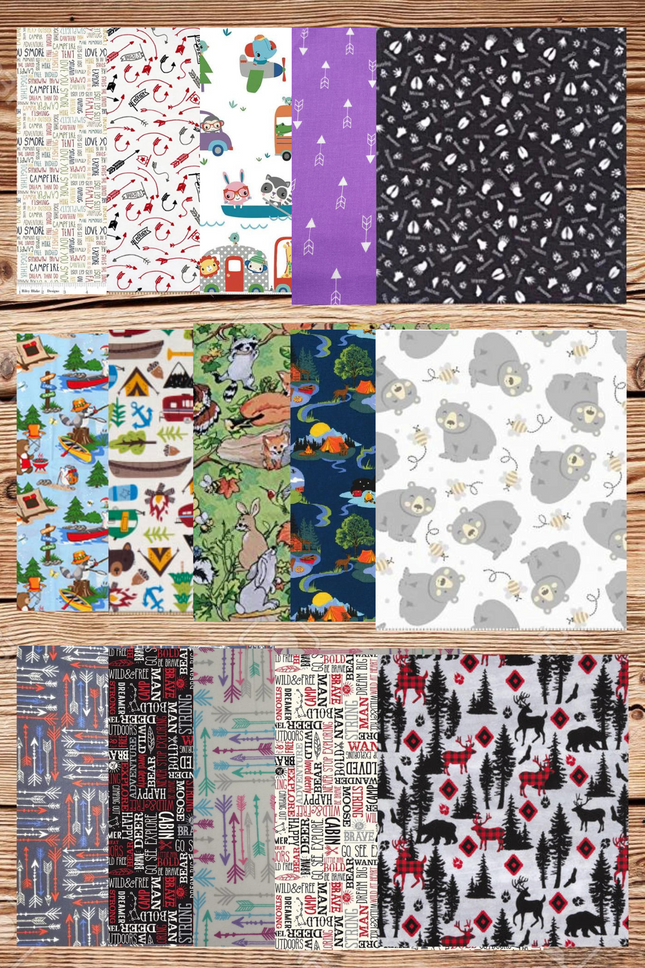 Assorted Nursery Woodland Fabric - 1 lb Scrap Bundle
