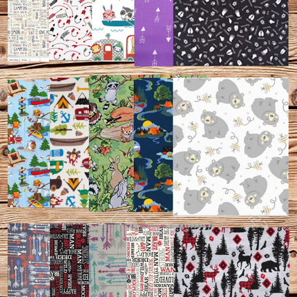 Assorted Nursery Woodland Flat Fold Assortment 20 Yard Bundle Cotton Fabric