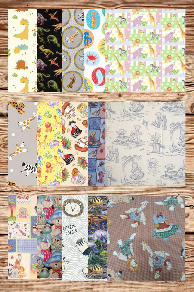 Assorted Nursery Fabric - 1 lb Scrap Bundle