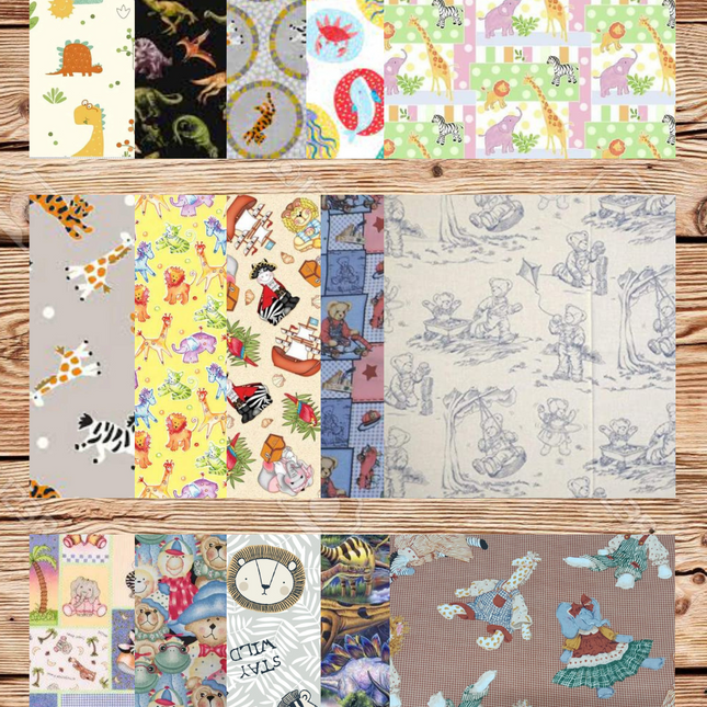 10 Fat Quarters - Assorted Nursery Fat Quarter Bundle