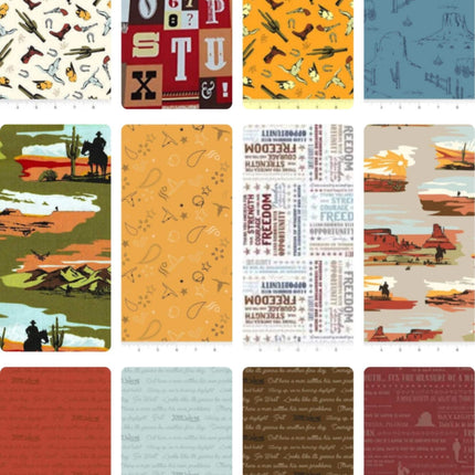 10 Fat Quarters -  Assorted John Wayne Fat Quarter Bundle