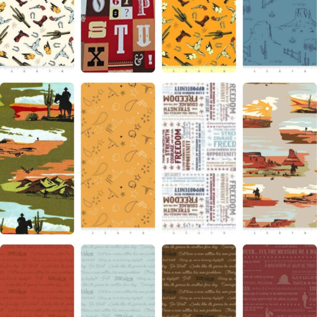 10 Fat Quarters -  Assorted John Wayne Fat Quarter Bundle