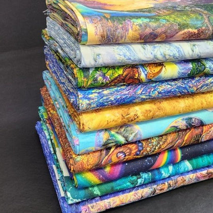 World of Wonder Panel Fabric and 8 print Bundle, FAT Quarter, 1/2 Yard, or 1 Yard