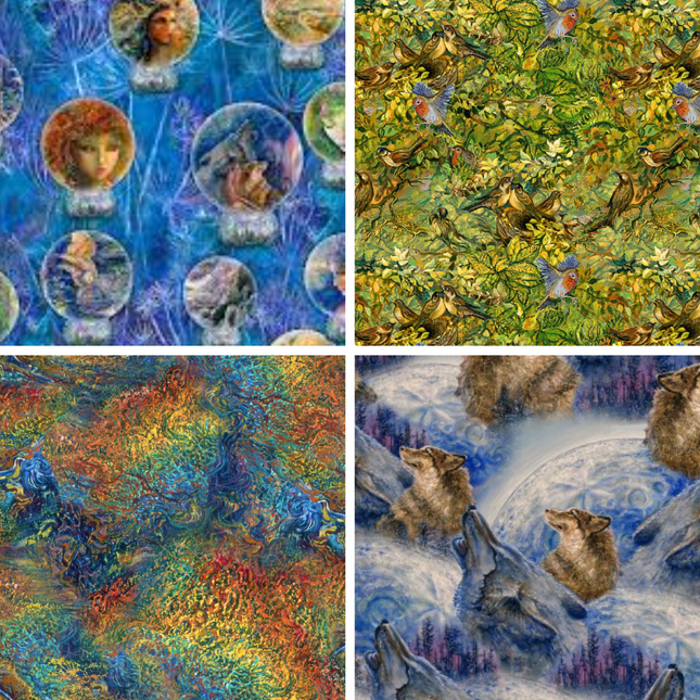 Assorted Power of the Elements Flat Fold Assortment 10 or 25 Yards Bundle Cotton Fabric