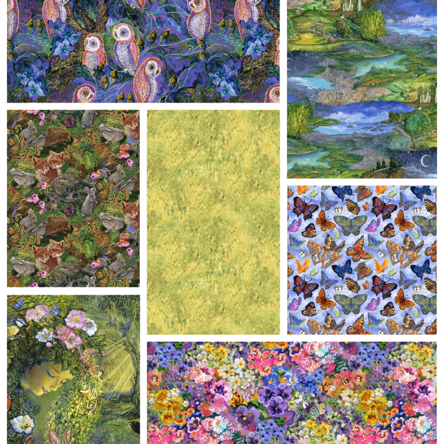 Assorted Love is All Around Flat Fold Assortment 10 or 25 Yards Bundle Cotton Fabric