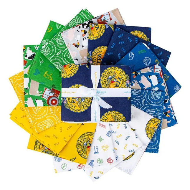 15 Fat Quarters - Assorted FFA Forever Blue 2 Fat Quarter Bundle