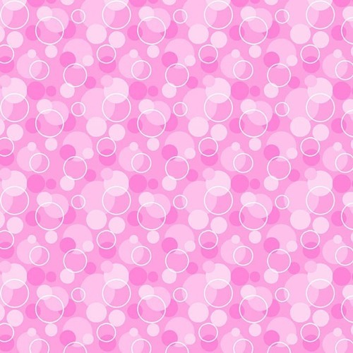 Pink Bubbles Flannel Fabric