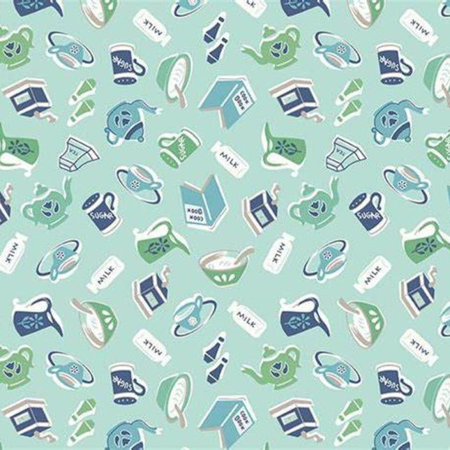 Cook Book Breakfast Songbird Cotton Fabric
