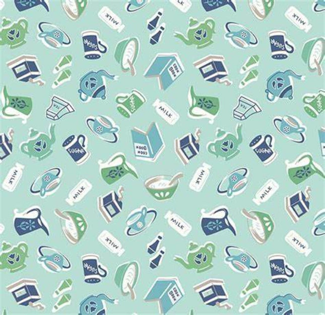 Cook Book Breakfast Songbird Cotton Fabric