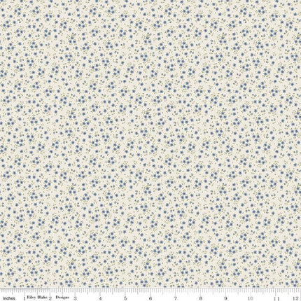 Anne of Green Gables Ditsy Blue Cotton Fabric
