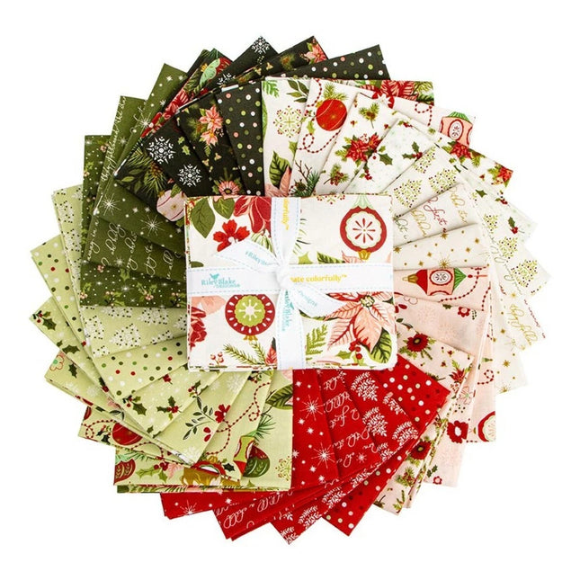 27 Fat Quarters - Assorted Glisten Christmas Fat Quarter Bundle