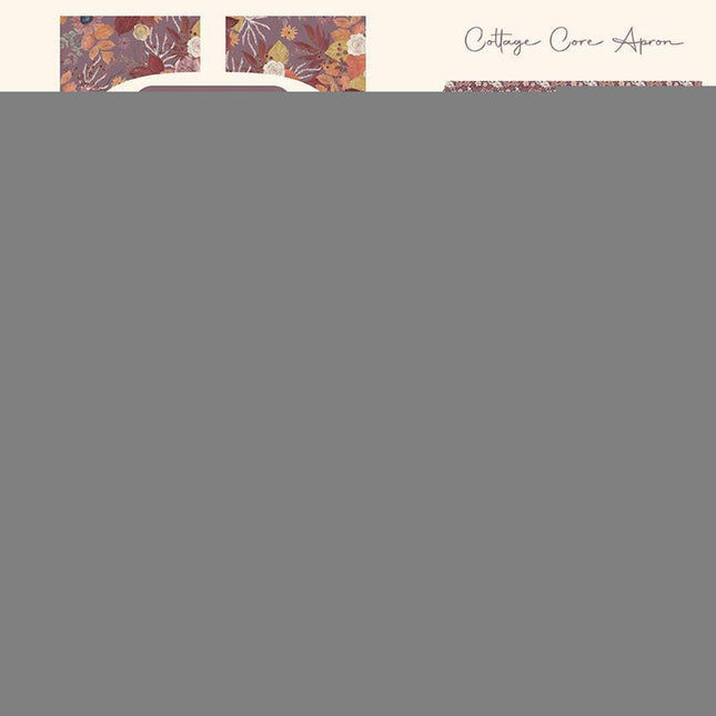 Evening on the Prairie Home Décor Cottage Core Apron Panel Grape Cotton Fabric