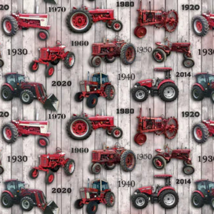 Farmall History-Whitewash Cotton Fabric