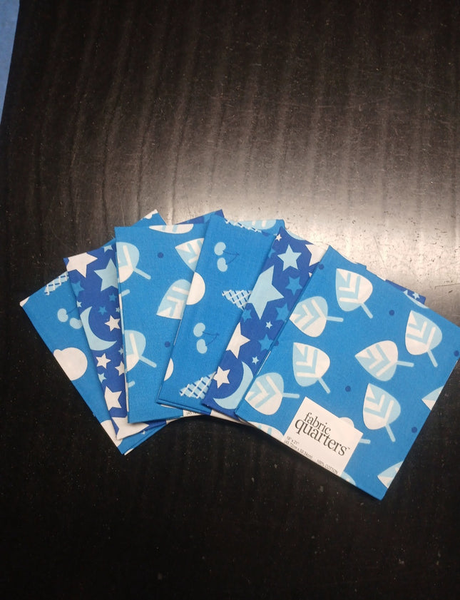 6 Fat Quarters - Little Dreamer Blue Fat Quarter Bundle