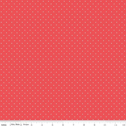 Red Dot Flannel Fabric