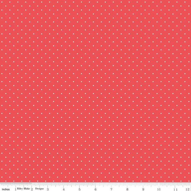 Red Dot Flannel Fabric