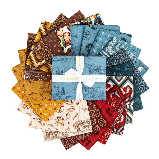 22 Fat Quarters -John Wayne American West Fat Quarter Bundle