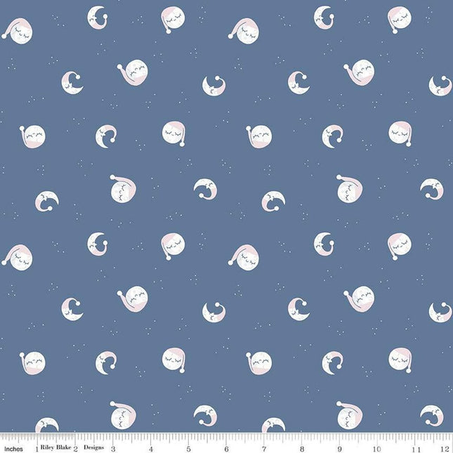Twinkle Little Star Goodnight Moon Denim Cotton Fabric