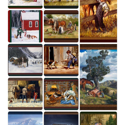 Assorted MDG Western Cotton Panel Flat Fold Bundle 20 Panels