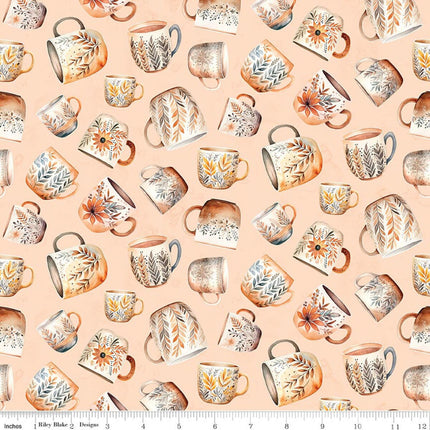 Coffee Time Coffee Mugs Shell Cotton Fabric