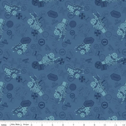 Thomas & Friends™ 80th Anniversary Tonal Toss Denim Cotton Fabric