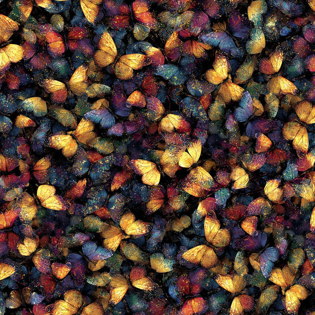 Butterfly Sparkles Digital Cotton Fabric
